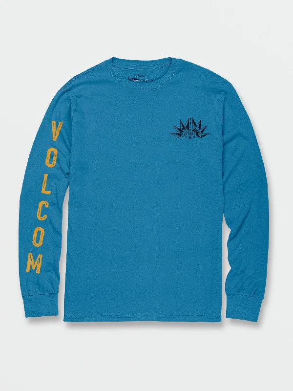 The Best Prices Folden Long Sleeve Tee - Blue Drift