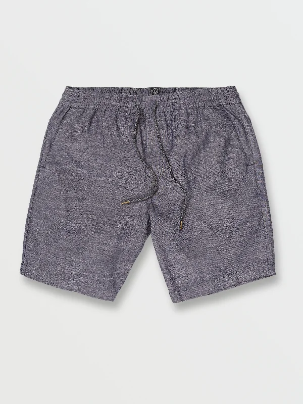 Discount Mania Frickin Mix Elastic Waist Shorts - Blue