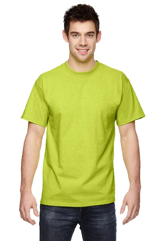 Savings Galore Fruit Of The Loom Mens HD Jersey Short Sleeve Crewneck T-Shirt - Safety Green Savings Galore Fruit Of The Loom Mens HD Jersey Short Sleeve Crewneck T-Shirt - Safety Green