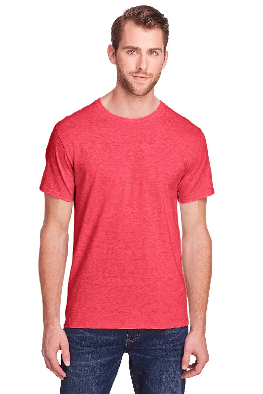 Extra Savings Fruit Of The Loom Mens Iconic Short Sleeve Crewneck T-Shirt - Heather Fiery Red Extra Savings Fruit Of The Loom Mens Iconic Short Sleeve Crewneck T-Shirt - Heather Fiery Red