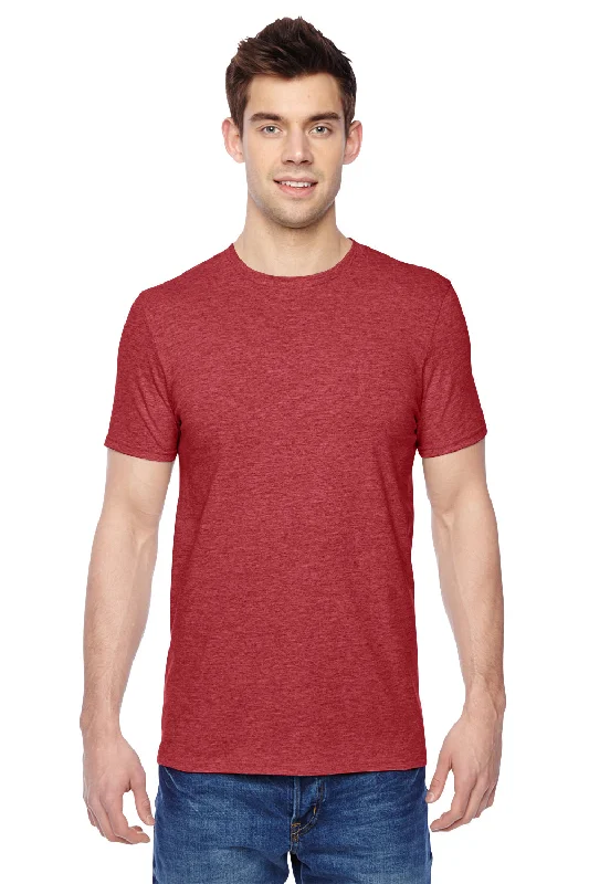 Weekend Bargains to Relish Fruit Of The Loom Mens Softspun Jersey Short Sleeve Crewneck T-Shirt - Heather Brick Red Weekend Bargains to Relish Fruit Of The Loom Mens Softspun Jersey Short Sleeve Crewneck T-Shirt - Heather Brick Red