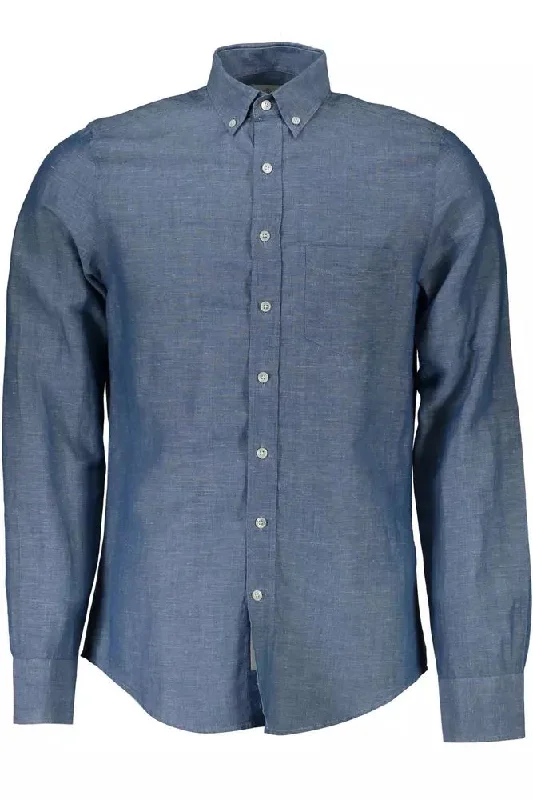 Buy More, Save More Gant Elegant Long Sleeve Linen-Blend Men's Shirt