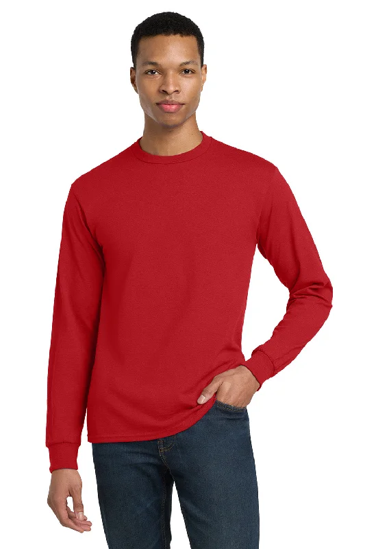 Weekend Offers That Sizzle Gildan Mens DryBlend Moisture Wicking Long Sleeve Crewneck T-Shirt - Red Weekend Offers That Sizzle Gildan Mens DryBlend Moisture Wicking Long Sleeve Crewneck T-Shirt - Red