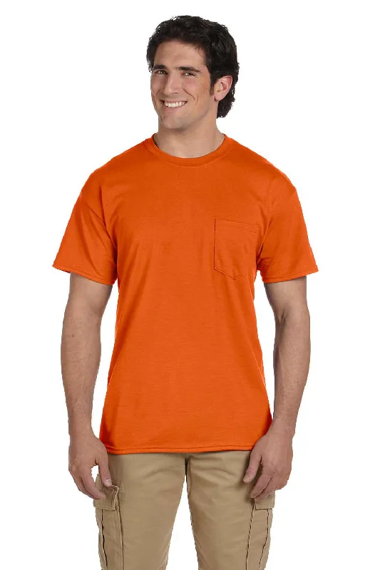 Weekend Bargains to Relish Gildan Mens DryBlend Moisture Wicking Short Sleeve Crewneck T-Shirt w/ Pocket - Orange - Closeout Weekend Bargains to Relish Gildan Mens DryBlend Moisture Wicking Short Sleeve Crewneck T-Shirt w/ Pocket - Orange - Closeout