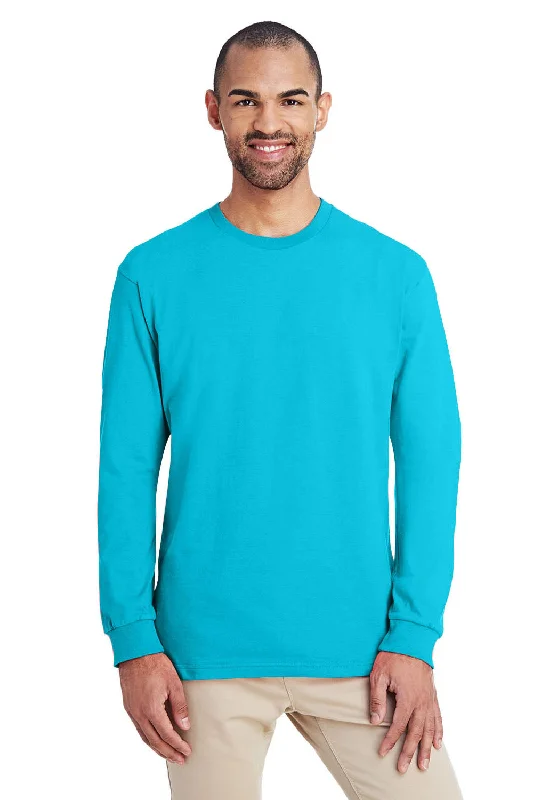 Weekend Deals That Amaze Gildan Mens Hammer Long Sleeve Crewneck T-Shirt - Lagoon Blue - Closeout Weekend Deals That Amaze Gildan Mens Hammer Long Sleeve Crewneck T-Shirt - Lagoon Blue - Closeout