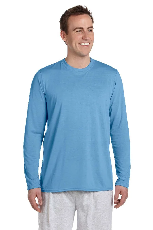 Weekend Specials You Can't Miss Gildan Mens Performance Jersey Moisture Wicking Long Sleeve Crewneck T-Shirt - Carolina Blue - Closeout Weekend Specials You Can't Miss Gildan Mens Performance Jersey Moisture Wicking Long Sleeve Crewneck T-Shirt - Carolina Blue - Closeout