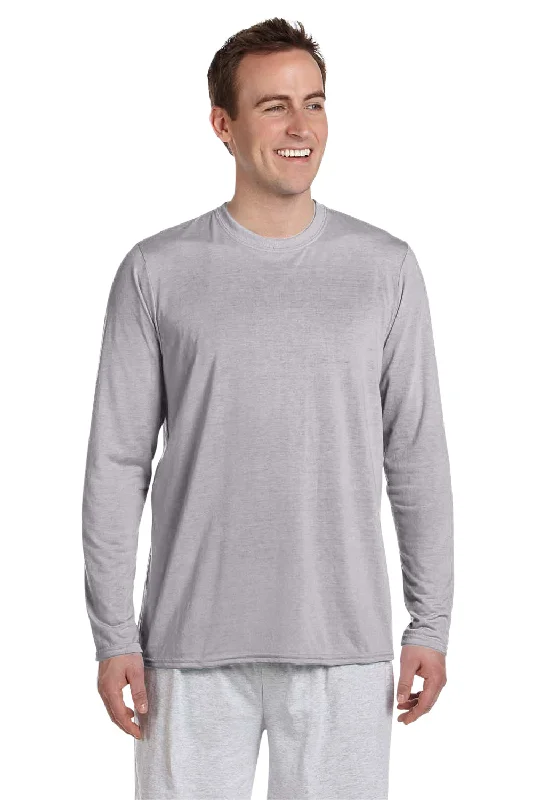 Weekend Offers You Can't Ignore Gildan Mens Performance Jersey Moisture Wicking Long Sleeve Crewneck T-Shirt - Sport Grey Weekend Offers You Can't Ignore Gildan Mens Performance Jersey Moisture Wicking Long Sleeve Crewneck T-Shirt - Sport Grey