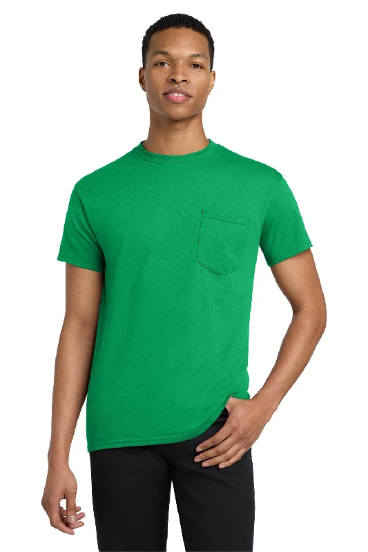 Reduced Prices Gildan Mens Short Sleeve Crewneck T-Shirt w/ Pocket - Irish Green