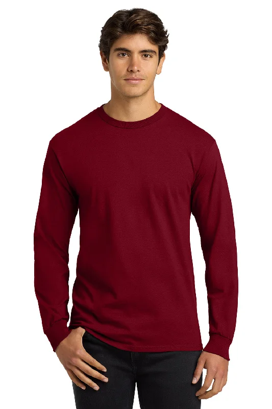 Can't Miss Gildan Mens Ultra Long Sleeve Crewneck T-Shirt - Cardinal Red