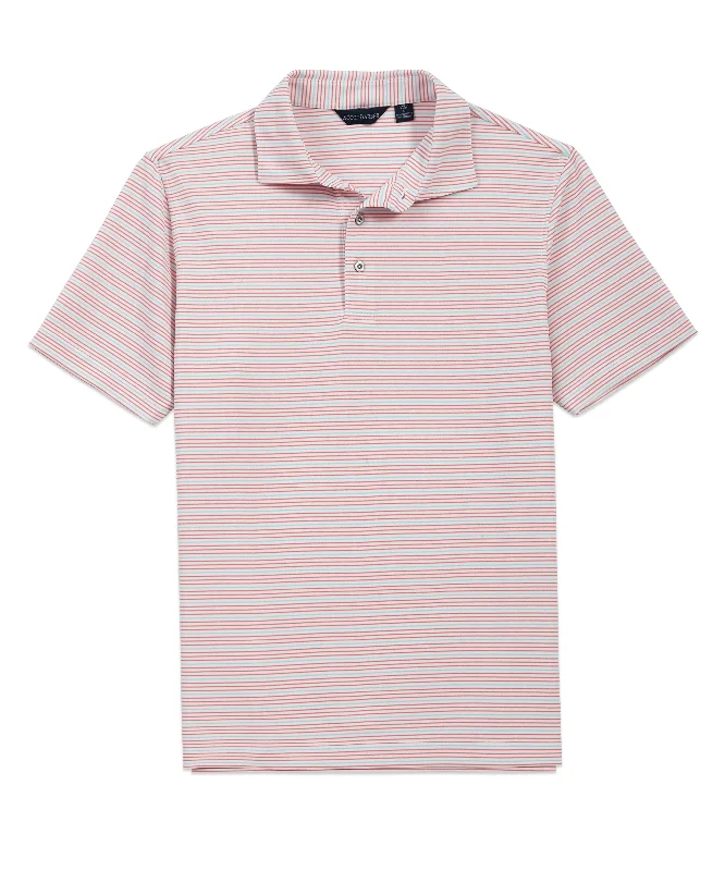 Weekend Savings Sensation Gradient Stripe Tech Polo, White