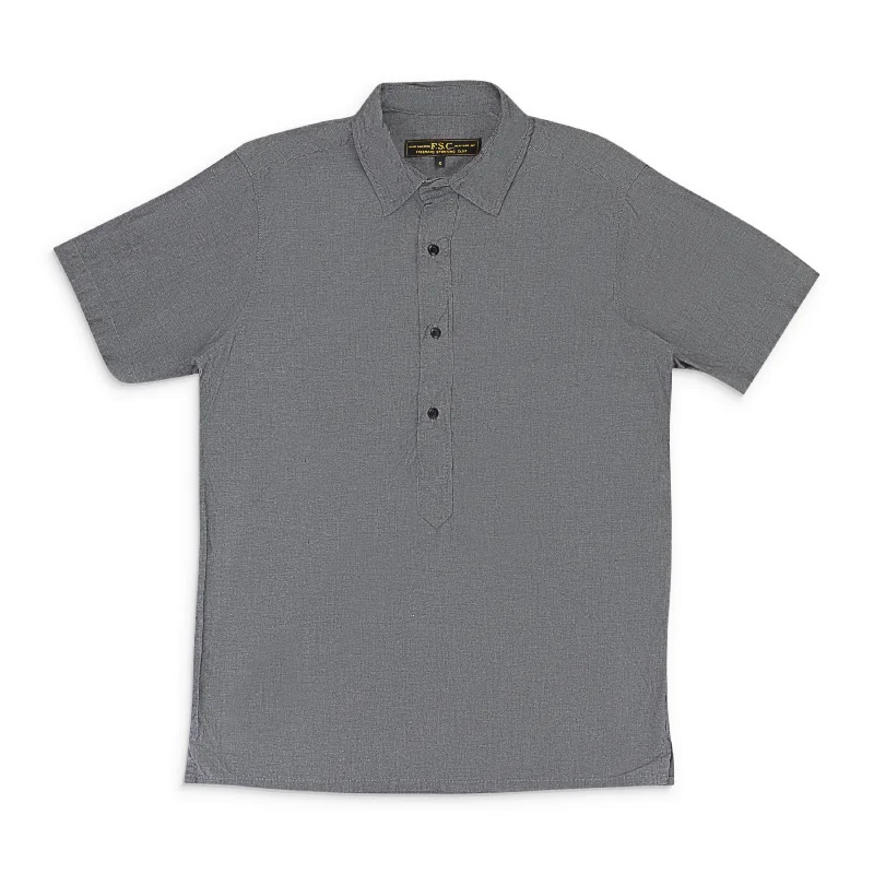 Weekend-Only Price Drops Grey Denim Freeman's Sporting Club Cotton Short Sleeve Shirt Weekend-Only Price Drops Grey Denim Freeman's Sporting Club Cotton Short Sleeve Shirt