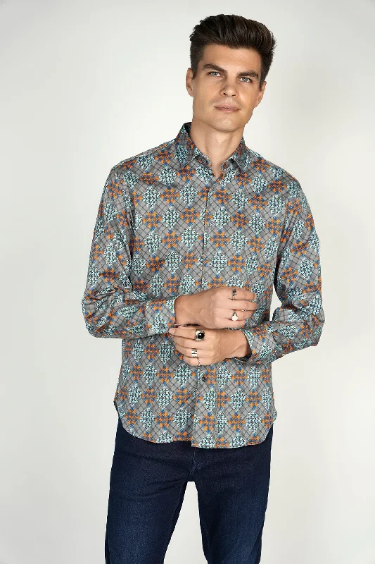 Special Savings Grey Teal Shirt Signature Collection