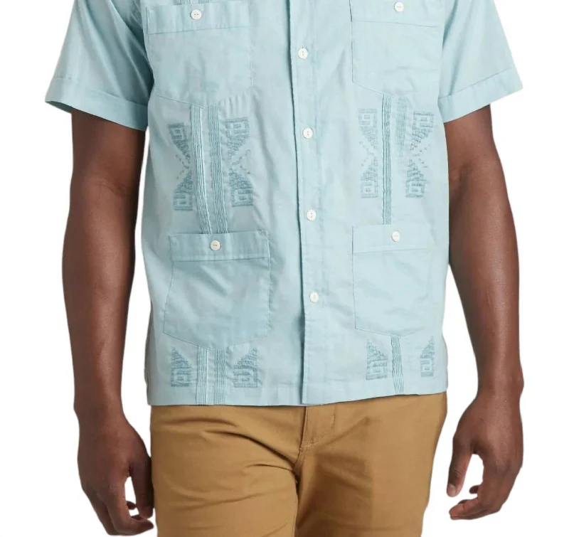 Mega Deal Guayabera Shirt In Hemisphere Blue