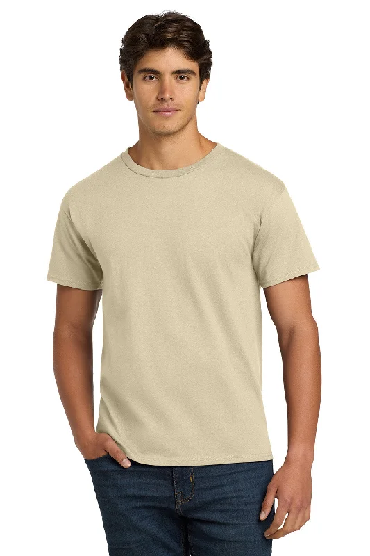Year-End Clearance Hanes Mens ComfortSoft Short Sleeve Crewneck T-Shirt - Sand