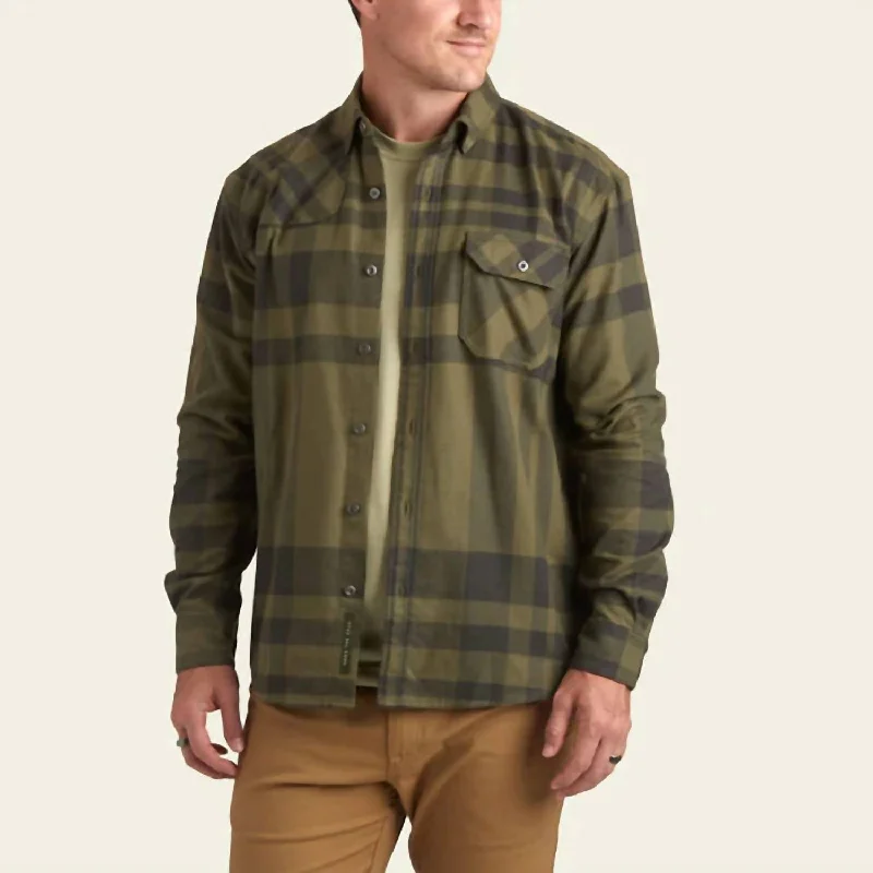 Price Meltdown Harker's Flannel Shirt In Mega Plaid/dark Olive