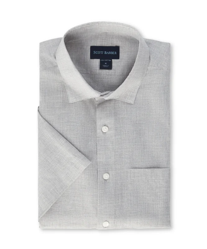 Make Your Weekend Count with Savings Heathered Chambray Short Sleeve, Mist