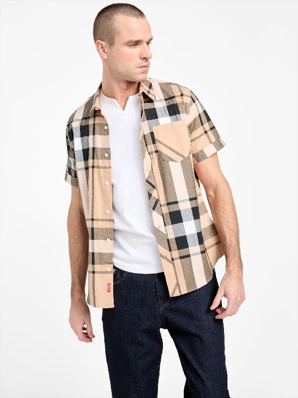 Super Savings Hertz Plaid Pocket Shirt