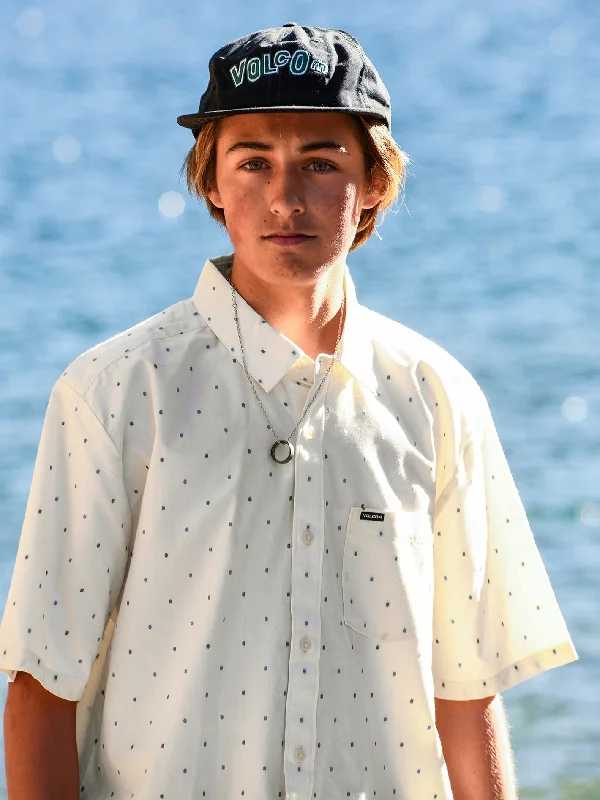 Weekend Specials to Love Hone Stone Woven Short Sleeve Shirt - Off White