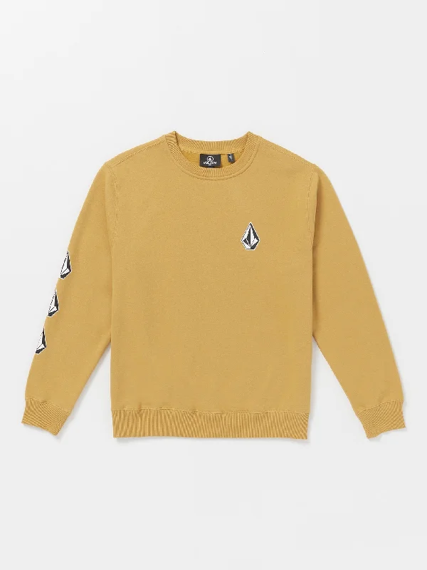 Can't Be Beat Iconic Stone Crew Sweatshirt - Mustard