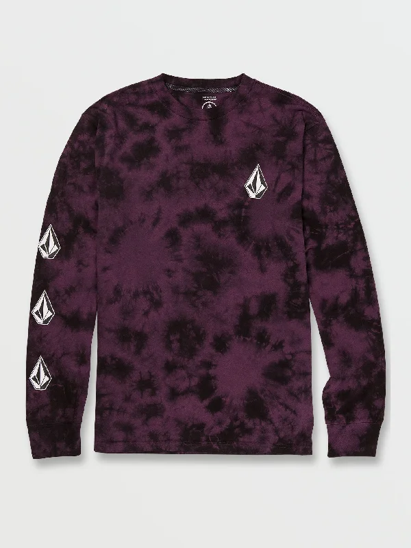 Last Chance Iconic Stone Dye Long Sleeve Tee - Mulberry