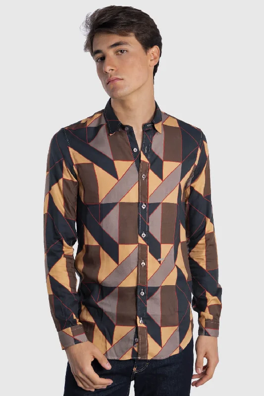 Savings Event Inimigo Mix Maze Button Shirt