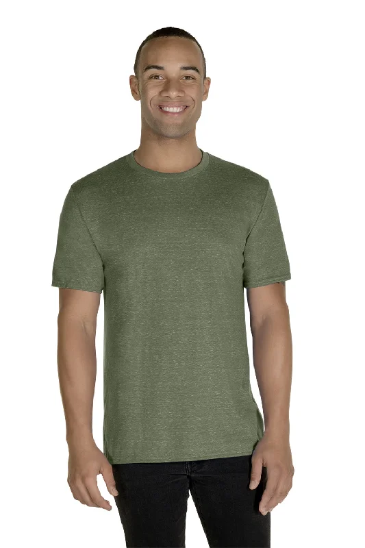 Instant Savings Jerzees Mens Vintage Snow Short Sleeve Crewneck T-Shirt - Heather Military Green Instant Savings Jerzees Mens Vintage Snow Short Sleeve Crewneck T-Shirt - Heather Military Green