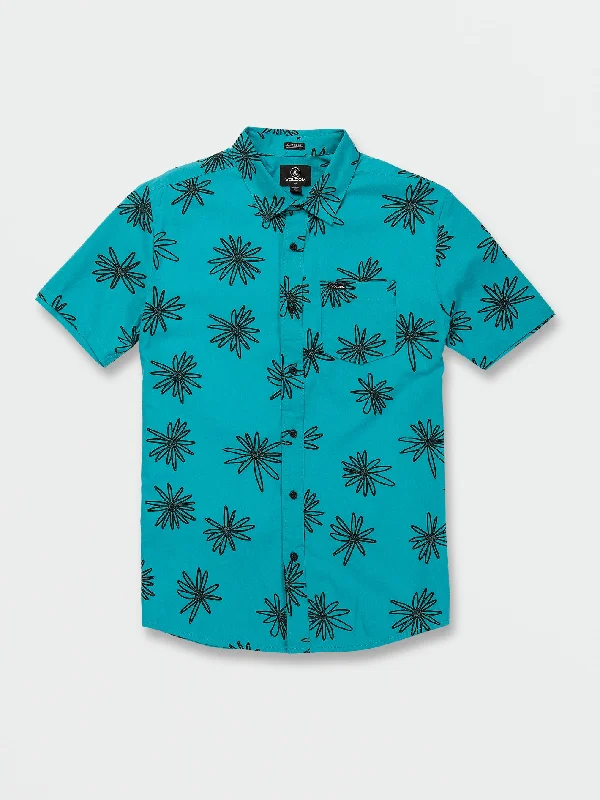 Price Slash Lazy Dazey Short Sleeve Shirt - Electric Blue