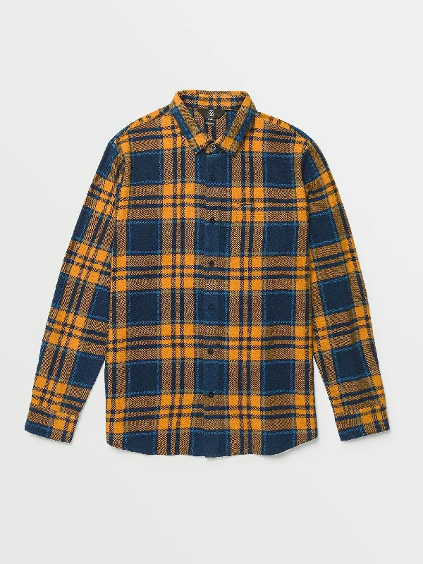 Weekend Deals That Excite Leland Long Sleeve Flannel - Navy Print