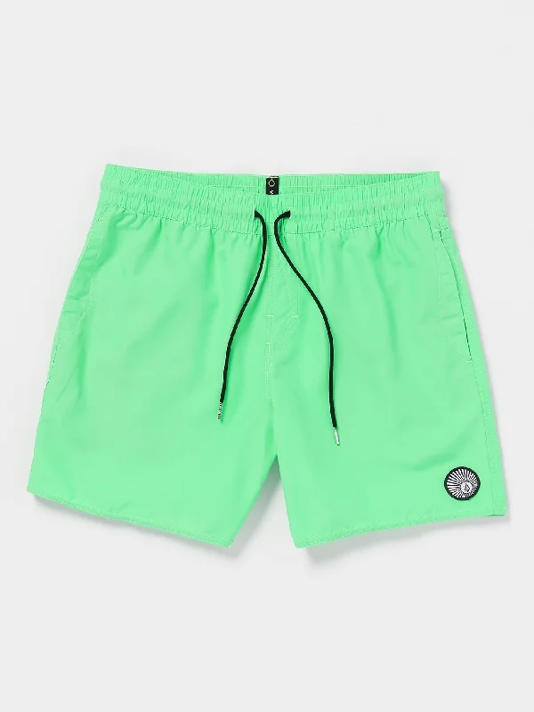 Weekend Price Cuts Galore Lido Solid Elastic Waist Trunks - Mysto Green