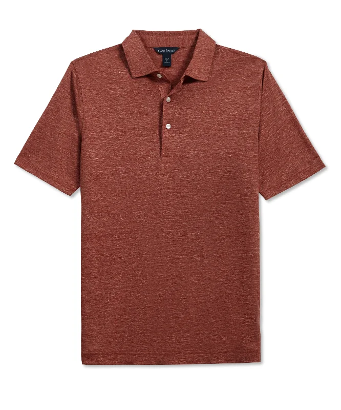 Take Action Linen Mélange Polo, Spice
