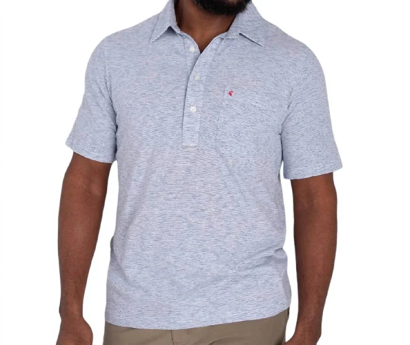 Weekend Deals That Dazzle Linen Slub Players Shirt In Iris Microstripe
