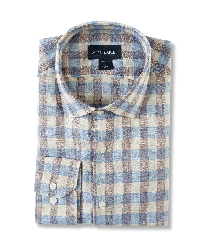 Special Discount Linen Stretch Bold Gingham, Dusk
