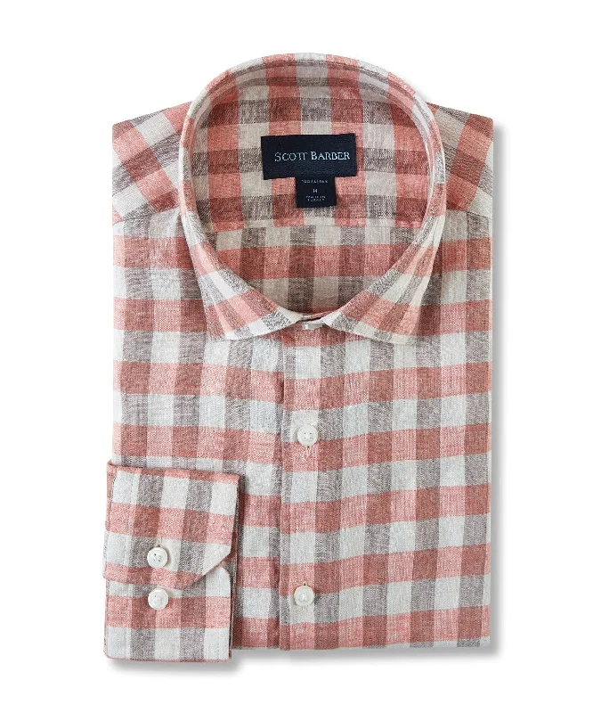 Unbeatable Prices Linen Stretch Bold Gingham, Spice