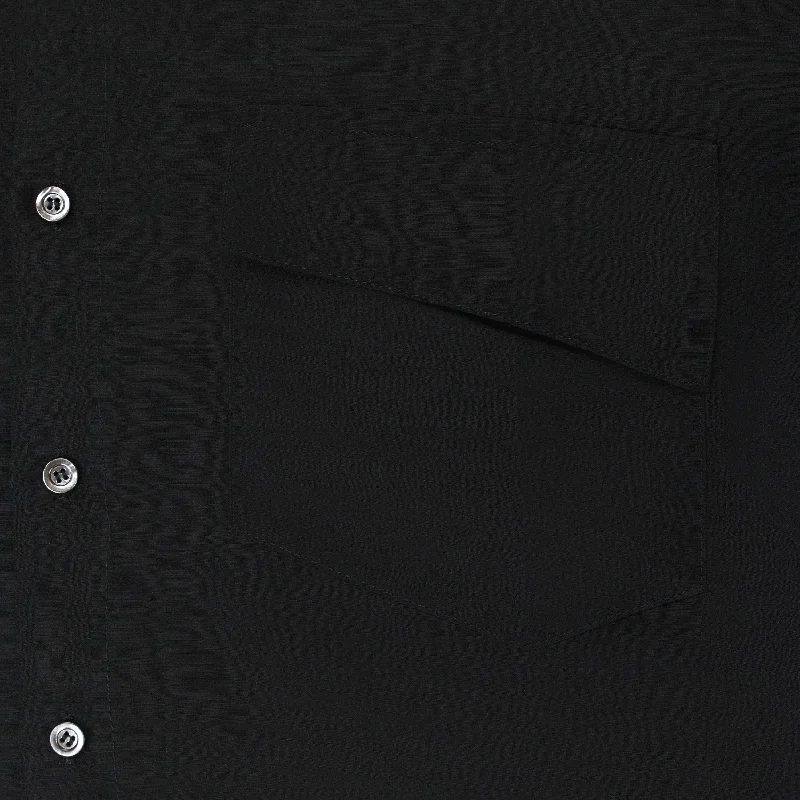 Cash Savings MALTA BLACK BUTTON-UP SHIRT