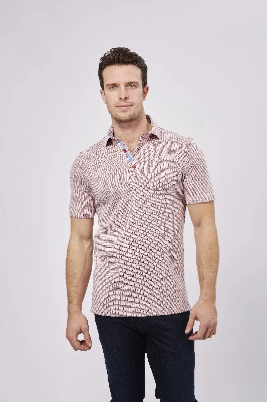 Limited Time MC Red and White Knit Polo