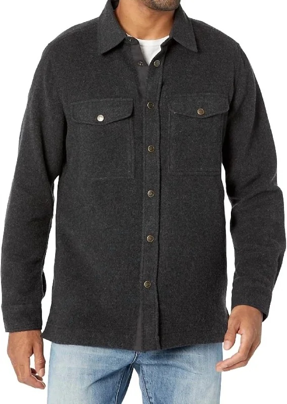 Early Bird Men's Canada Shirt Top In Dark Grey