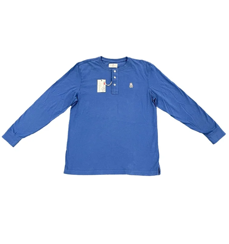 Weekend Deals That Thrill Men's Garment Dye Long Sleeve Henley Shirt In Frenchie