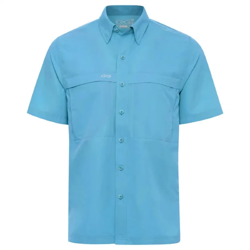 Weekend Offers That Tempt Men's Micro Fiber Shirt In Blue Wave