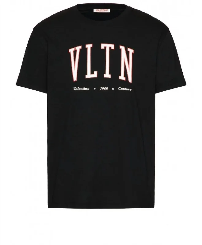 One-Day Only Mens Outline Short Sleeve Crew Neck T-Shirt In Black