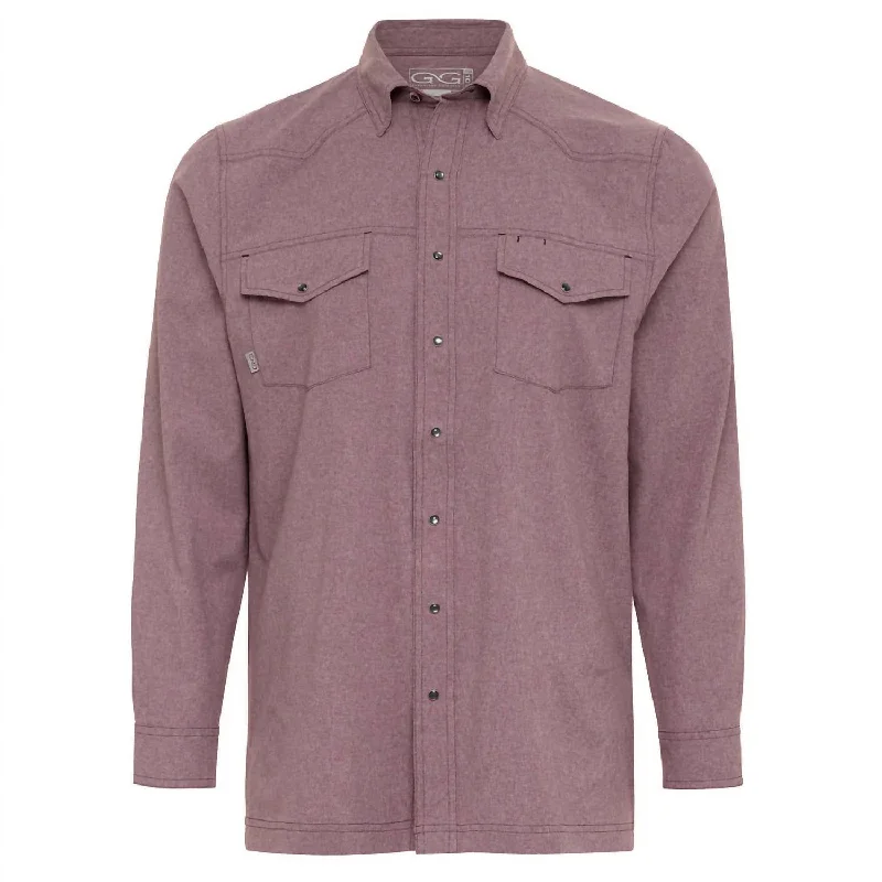 Weekend Savings Extravaganza Men's Pearl Snap Shirt In Maroon