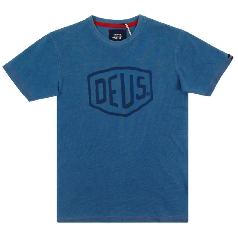 Weekend Bargains to Grab Men's Shield Tee In Indigo