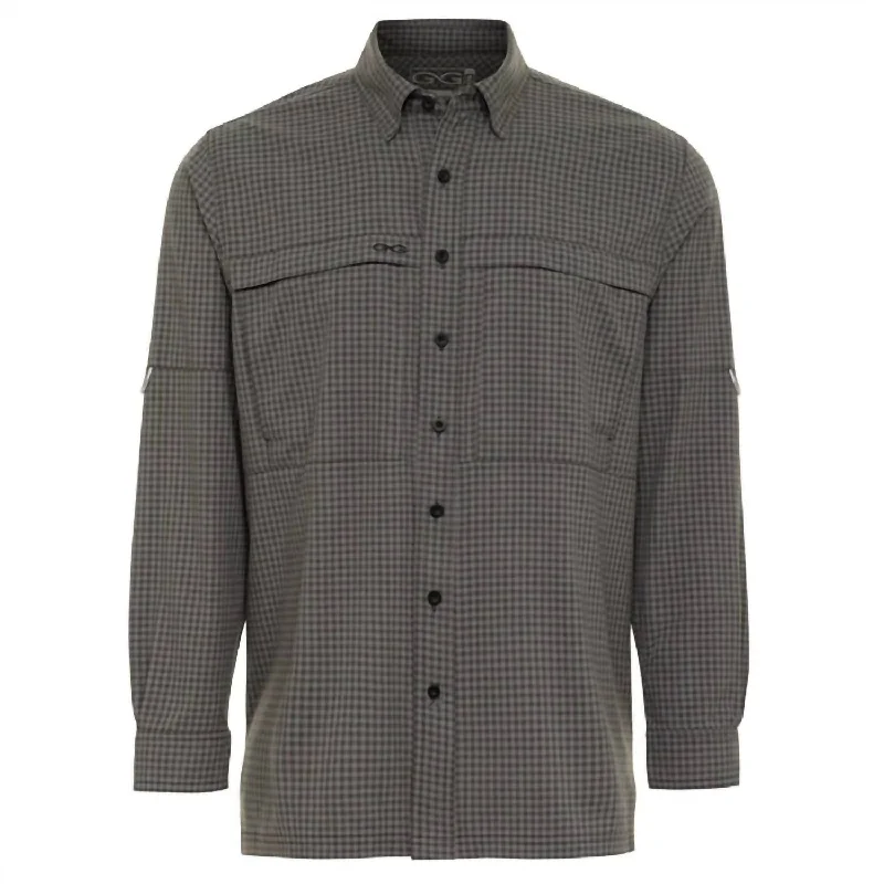 Weekend Savings Delight Men's Tek Check Shirt In Grey