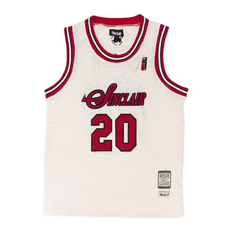 Weekend Deal MESH BASKETBALL JERSEY CREAM TANK TOP