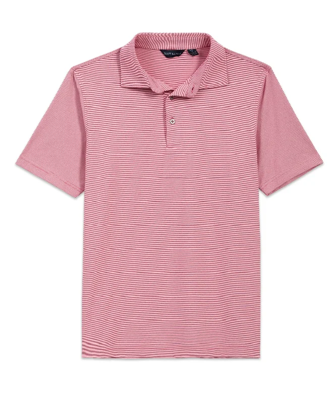 Reduced Prices Micro Stripe Performance Polo, Nantucket Red