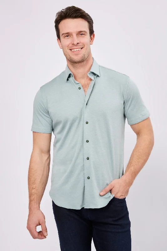 Exclusive Deal Mint Green Short Sleeve Jersey Knit