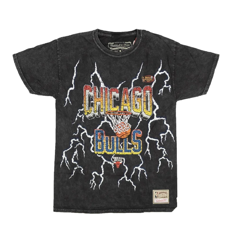 Doorbuster Deal Mitchell & Ness Nba Vintage Lightning Warriors T-Shirt - Black