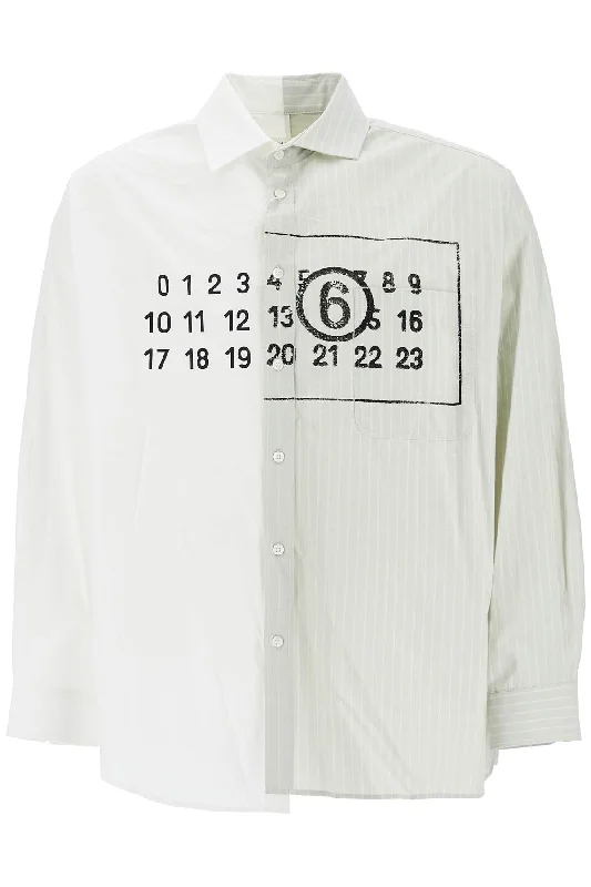 Act Now Mm6 Maison Margiela Men's Asymmetric Numeric Shirt With