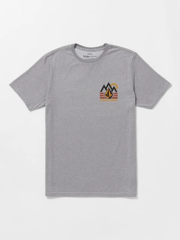 Midnight Madness Mountain Stone Tech Short Sleeve Tee - Heather Grey