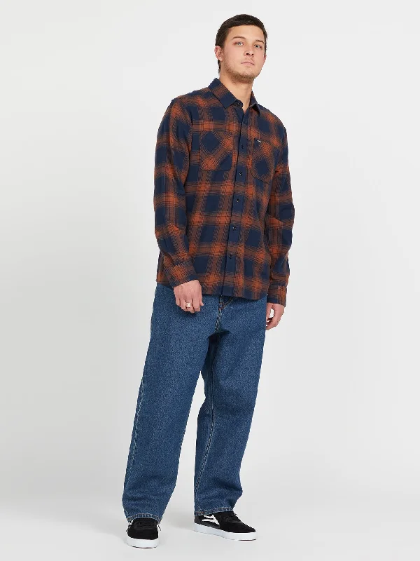 Online Specials Netastone Long Sleeve Flannel - Navy