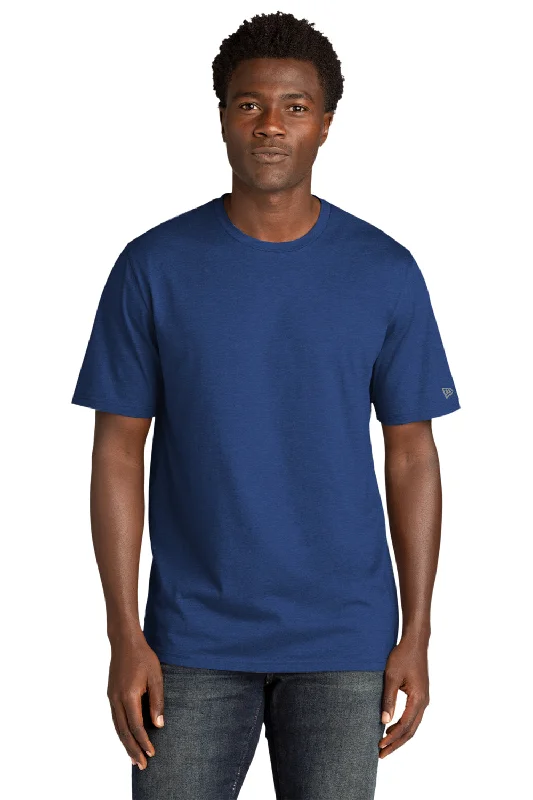Weekend Shopping Bliss New Era Mens Moisture Wicking Short Sleeve Crewneck T-Shirt - Royal Blue